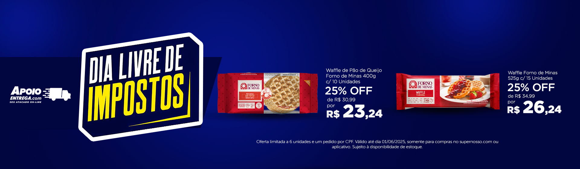 Waffle até 01/06